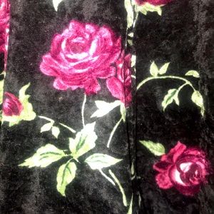 Vintage velvet floral baby doll dress